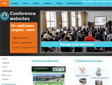 Tablet Screenshot of conference-websites-apps.com